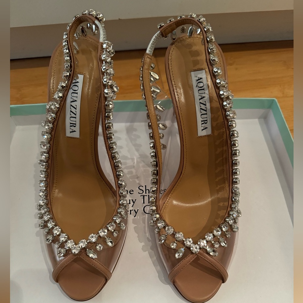 New Aquazzura temptation crystal sandal